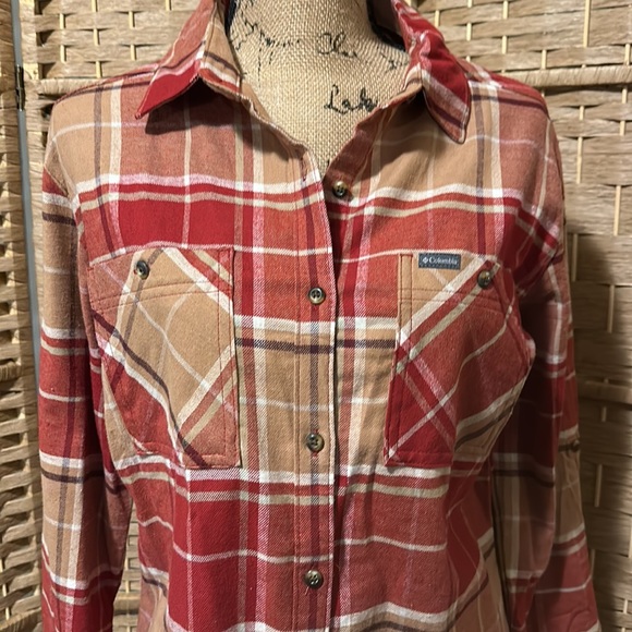 Columbia Plaid Flannel Shirt Button Down L NWT - Picture 3 of 12